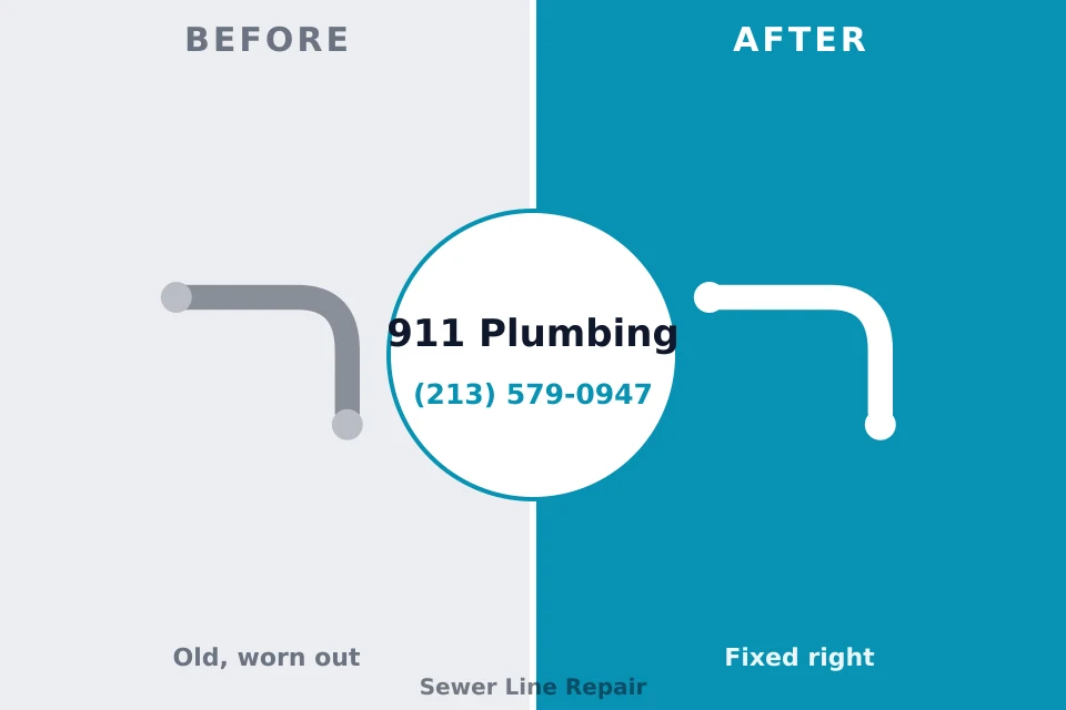 Before and after: plumbing repair Cambridge, WI